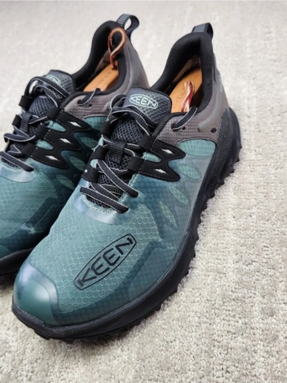 Keen Men's Zionic Waterproof Hiking Shoes Dark Forest/Black